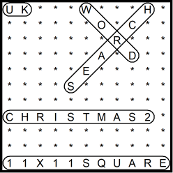 British 11x11 Wordsearch puzzle no.345 - Christmas 2