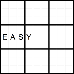 Sudoku 9x9 easy puzzle no.319