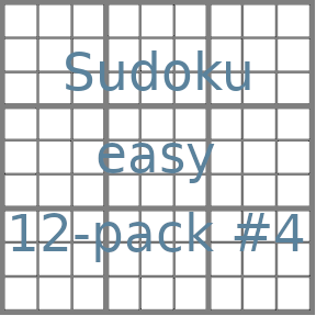Sudoku 9x9 easy puzzles 12-pack no.4