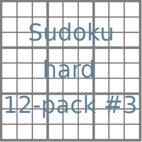 Sudoku 9x9 hard puzzles 12-pack no.3