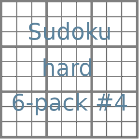 Sudoku 9x9 hard puzzles 6-pack no.4