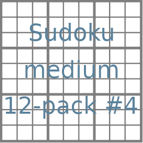 Sudoku 9x9 medium puzzles 12-pack no.4