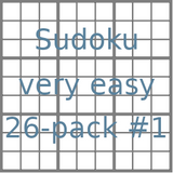 Sudoku 9x9 very easy puzzles 26-pack no.1