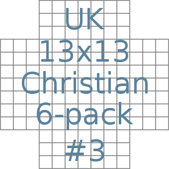 British 13x13 Christian puzzles 6-pack no.3