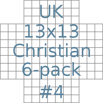 British 13x13 Christian puzzles 6-pack no.4