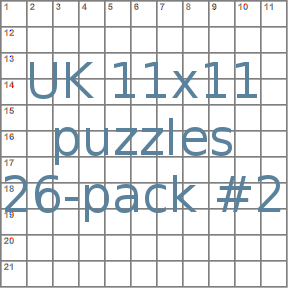 British 11x11 puzzles 26-pack no.2
