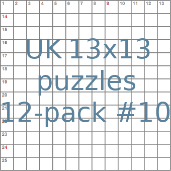 British 13x13 puzzles 12-pack no.10