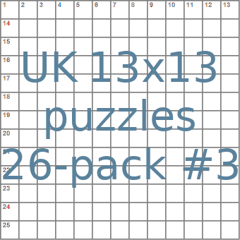 British 13x13 puzzles 26-pack no.3