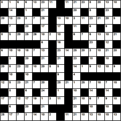 British 15x15 codeword puzzle no.311