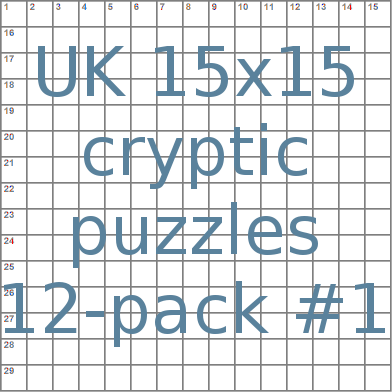 British 15x15 cryptic puzzles 12-pack no.1