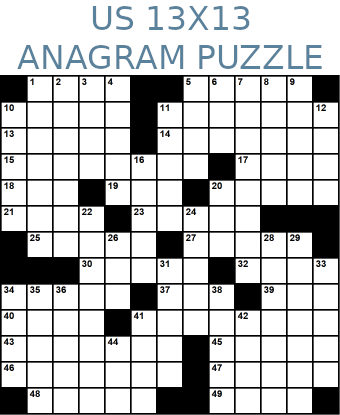 American 13x13 anagram crossword puzzle no.302