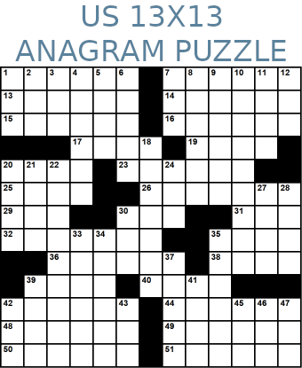 American 13x13 anagram crossword puzzle no.308