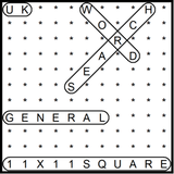British 11x11 Wordsearch puzzle no.354 - General