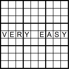 Sudoku 9x9 very easy puzzle no.305
