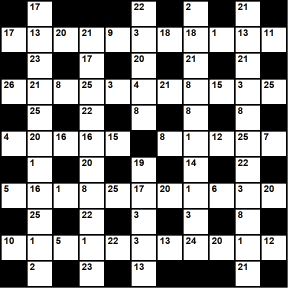 Australian 11x11 codeword puzzle no.301