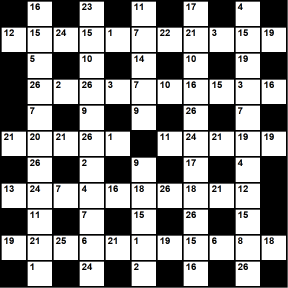 Australian 11x11 codeword puzzle no.322