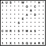 Australian 11x11 Wordsearch puzzle no.301 - Christmas
