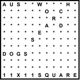 Australian 11x11 Wordsearch puzzle no.310 - dogs
