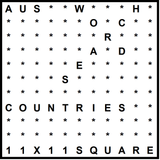 Australian 11x11 Wordsearch puzzle no.311 - countries