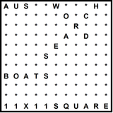 Australian 11x11 Wordsearch puzzle no.312 - boats