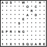 Australian 11x11 Wordsearch puzzle no.320 - Spring