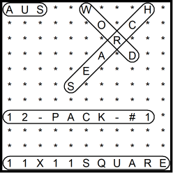 Australian 11x11 Wordsearch puzzles 12-pack no.1