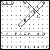 Australian 11x11 Wordsearch puzzles 12-pack no.2