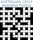 Australian 13x13 anagram crossword puzzle no.303