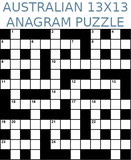 Australian 13x13 anagram crossword puzzle no.304