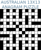 Australian 13x13 anagram crossword puzzle no.309
