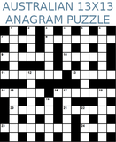 Australian 13x13 anagram crossword puzzle no.310