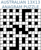 Australian 13x13 anagram crossword puzzle no.312