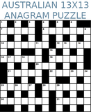 Australian 13x13 anagram crossword puzzle no.313