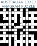 Australian 13x13 anagram crossword puzzle no.315