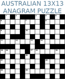 Australian 13x13 anagram crossword puzzle no.316