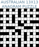 Australian 13x13 anagram crossword puzzle no.318