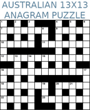Australian 13x13 anagram crossword puzzle no.319