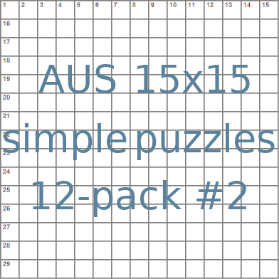 Australian 15x15 simple puzzles 12-pack no.2