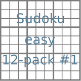 Sudoku 9x9 easy puzzles 12-pack no.1