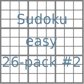 Sudoku 9x9 easy puzzles 26-pack no.2