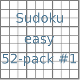Sudoku 9x9 easy puzzles 52-pack no.1