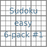 Sudoku 9x9 easy puzzles 6-pack no.1