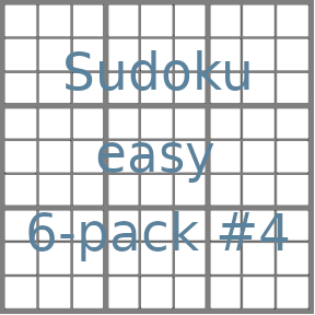 Sudoku 9x9 easy puzzles 6-pack no.4