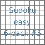 Sudoku 9x9 easy puzzles 6-pack no.5