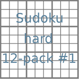 Sudoku 9x9 hard puzzles 12-pack no.1