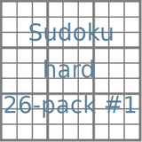 Sudoku 9x9 hard puzzles 26-pack no.1