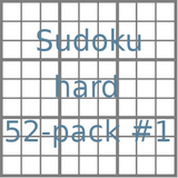 Sudoku 9x9 hard puzzles 52-pack no.1