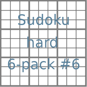 Sudoku 9x9 hard puzzles 6-pack no.6