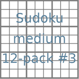 Sudoku 9x9 medium puzzles 12-pack no.3