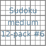 Sudoku 9x9 medium puzzles 12-pack no.6